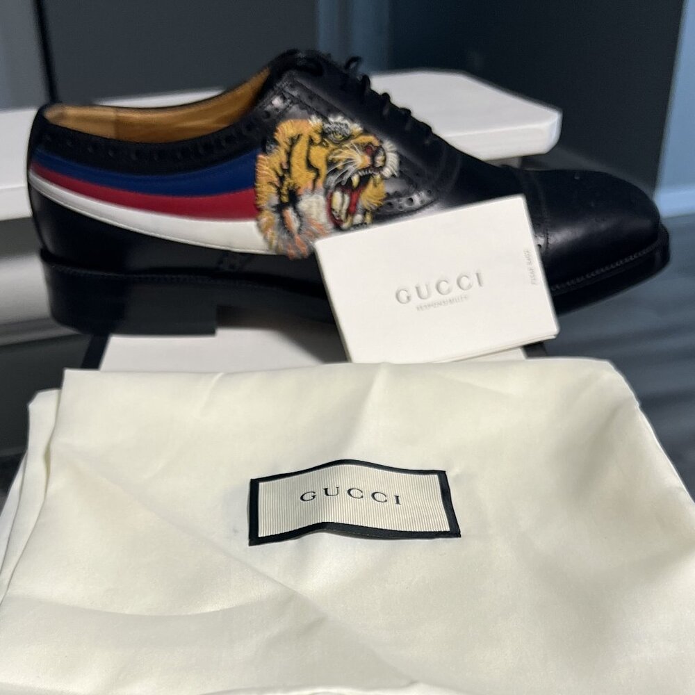 Sylvie Web Accent Leather Brogues